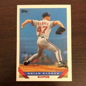 Vintage Topps MLB Brian Barnes Montreal Expos Baseball Card